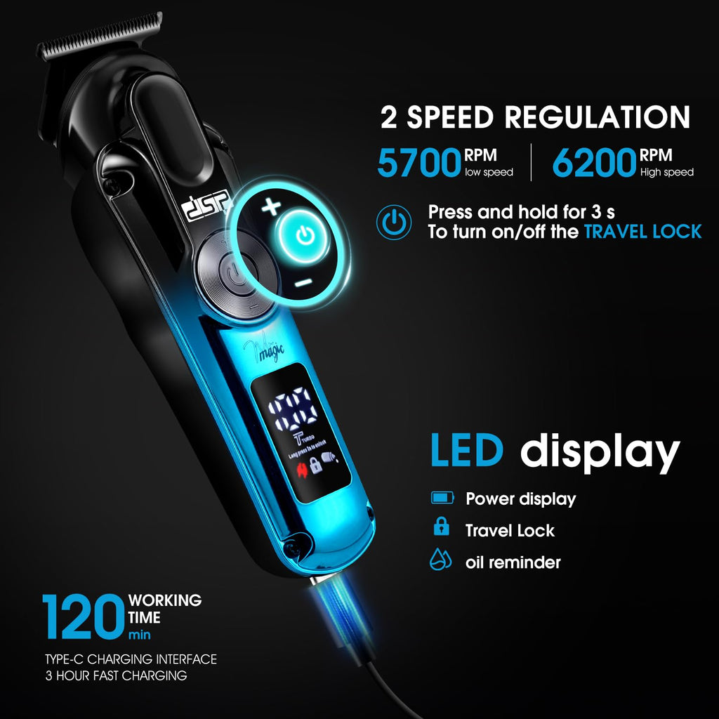 DSP 6-in-1 Grooming Kit for Men, Cordless Rechargeable Trimmer Set