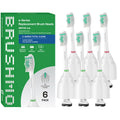 BRUSHMO E-Series Sensitive Replacement Heads for Philips Sonicare, 6 Pack