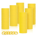 LuSeren 120 Pcs Yellow Hair Ties for Women, No Damage Soft Seamless Nylon Hair Elastics for Thick Hair, Ponytail Holders, Solid Yellow Hair Accessories