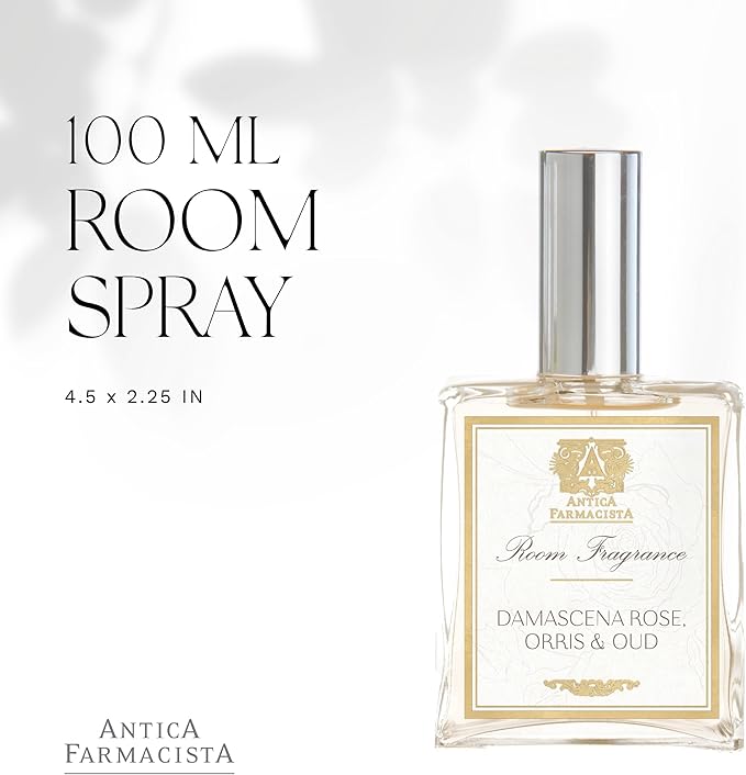 Antica Farmacista Room Spray - Elegant House Spray - Long-Lasting, Room Fragrance - Luxury Gift for Housewarming - Damascena Rose, Orris & Oud, 3.4 fl oz