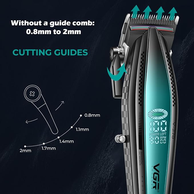 VGR 270 Fresh Fade Hair Clippers for Men with 9000 RPM Motor