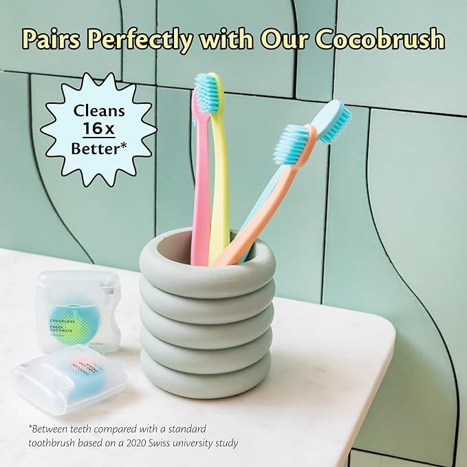 Cocofloss Woven Dental Floss Refill by COCOLAB, Mint Scent, 3-Pack