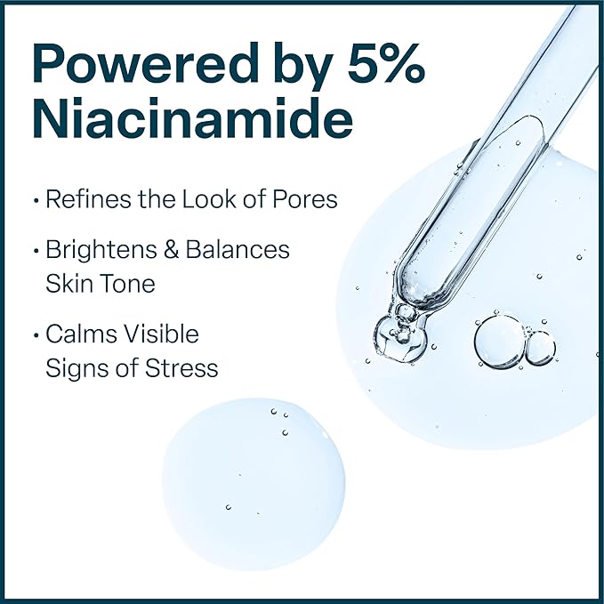 QRxLabs 1% Retinol + 5% Niacinamide Serum – Brightening Face Serum to Help Improve the Appearance of Pores, Texture & Uneven Skin Tone – 2 Fl Oz