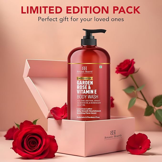 Botanic Hearth Garden Rose & Vitamin E Body Wash –16 fl oz