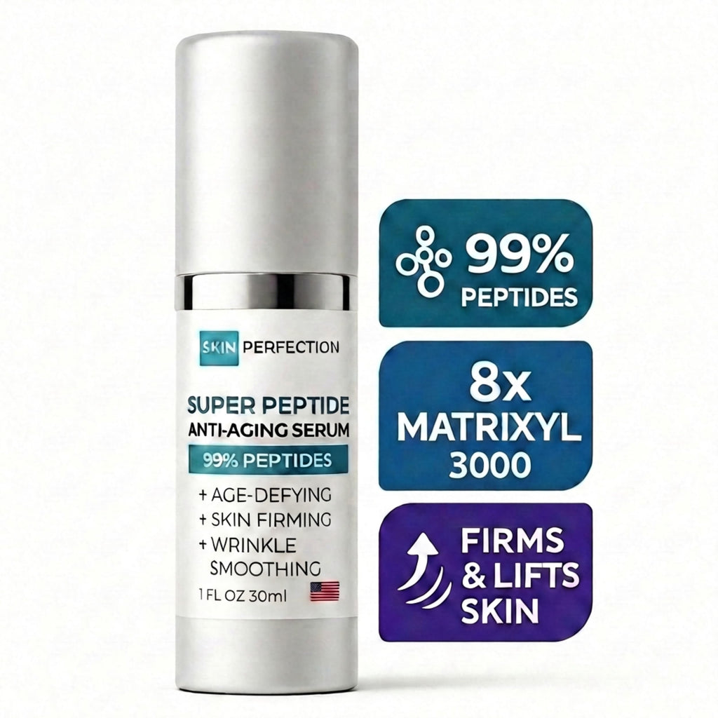 Peptide Serum for Face 99% Peptides, 8-in-1 Anti-Aging, Firming, 1 oz