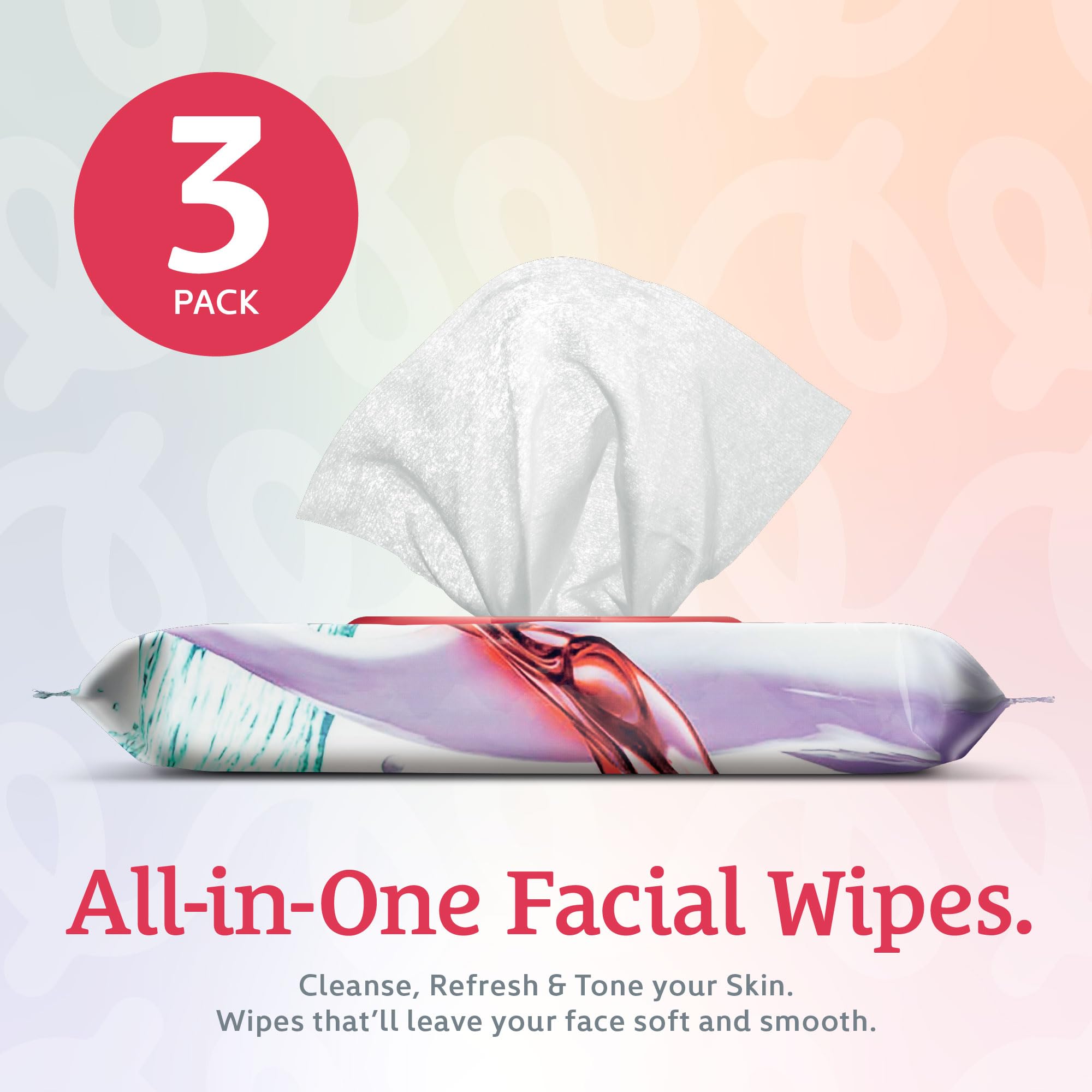 Body Prescription Makeup Cleansing Wipes - Gentle and Effective Face Wipes, 50 Count (Pack of 3), Retinol