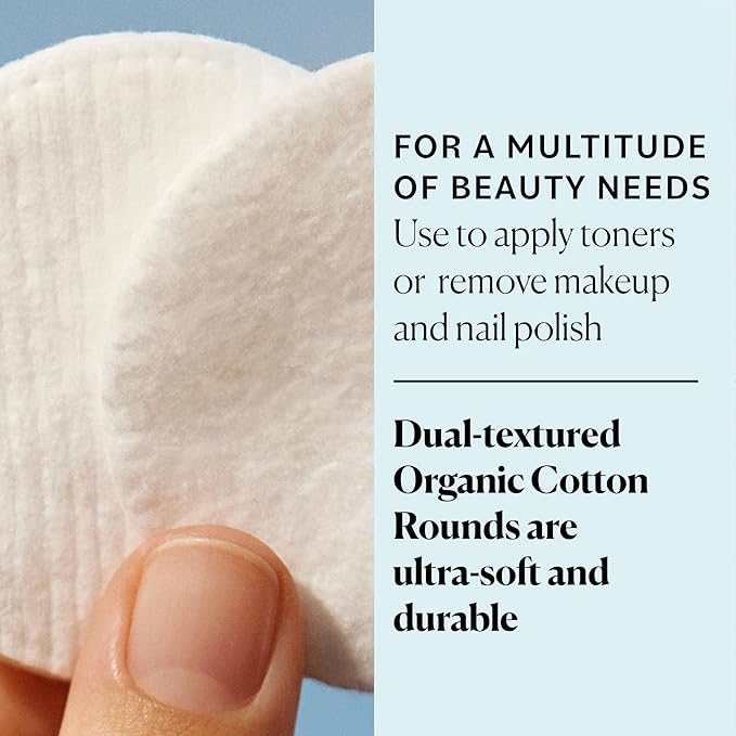 Sky Organics Organic Cotton Rounds 300ct, Chlorine-Free, for Sensitive Skin