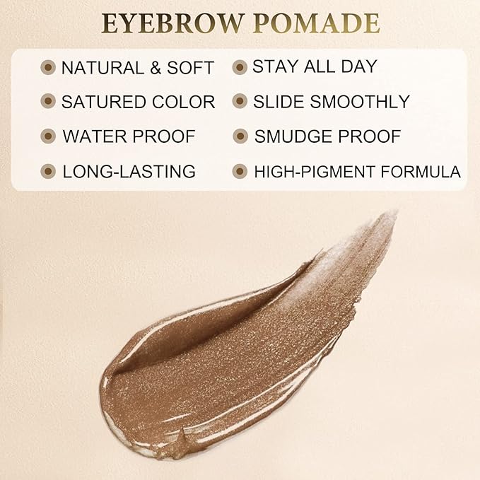 LAVONE Eyebrow Makeup Kit, Waterproof Brow Pencil, Pomade, Eyeliner-Taupe