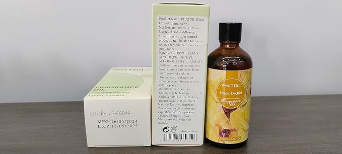 PHATOIL Black Orchid Fragrance Oil for Diffuser Aromatherapy 3.38FL.OZ