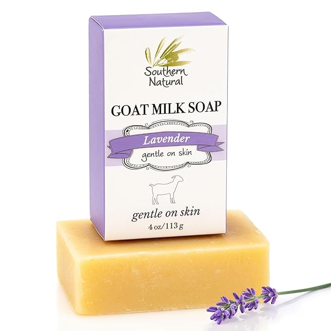 Southern Natural Goat Milk Soap Bar Lavender, 1 Pack, Dry Sensitive Skin