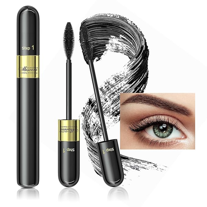 Tubing Mascara - Intense Black Lengthening & Volumizing Mascara, Fast Dry & Clump-Free, Curling & Separating, Vegan & Cruelty, All Day Full, Suitable for All Party (0.28 fl. oz)