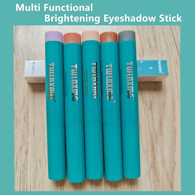 TWLBXMG Eyeshadow Stick Eye Shadow Brightener Stick Eyeliner Pencil Cream Shimmer Glitter Smooth Eyeshadow Stick Pencil Nude Korea Primer Highlighter Natural Waterproof Long Lasting # 01