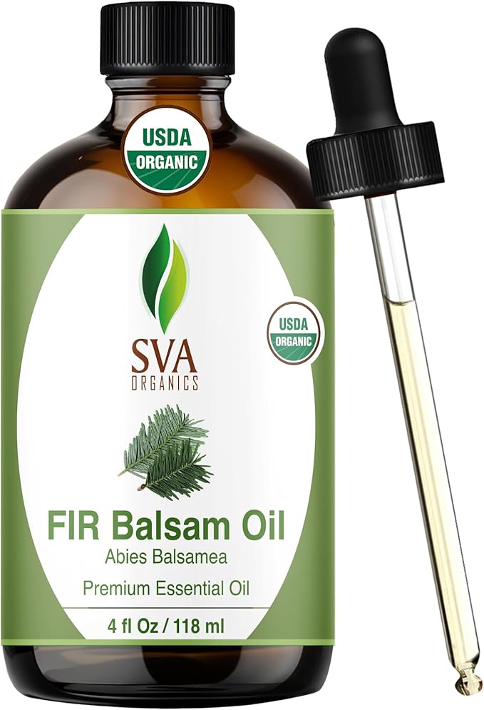 SVA Organic Fir Balsam Essential Oil with Dropper, 4 Fl Oz (118 ml)