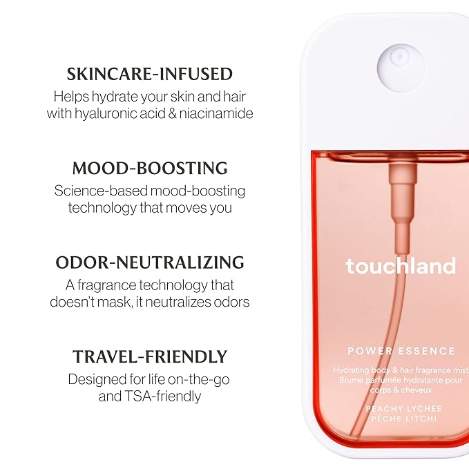 Touchland Body & Hair Fragrance Mist, 2 FL OZ - Peachy Lychee