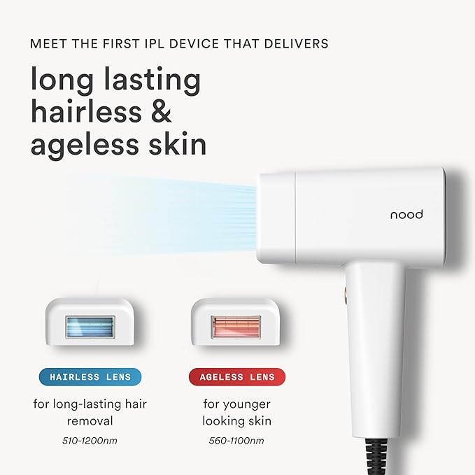 Nood™ Flasher Pro — Forbes Best Product 2026 — IPL Laser Hair Removal Device For At Home Use — Pain-Free, Permanent, Visible Results After First Use & Works Everywhere Hair Grows — Matte Black