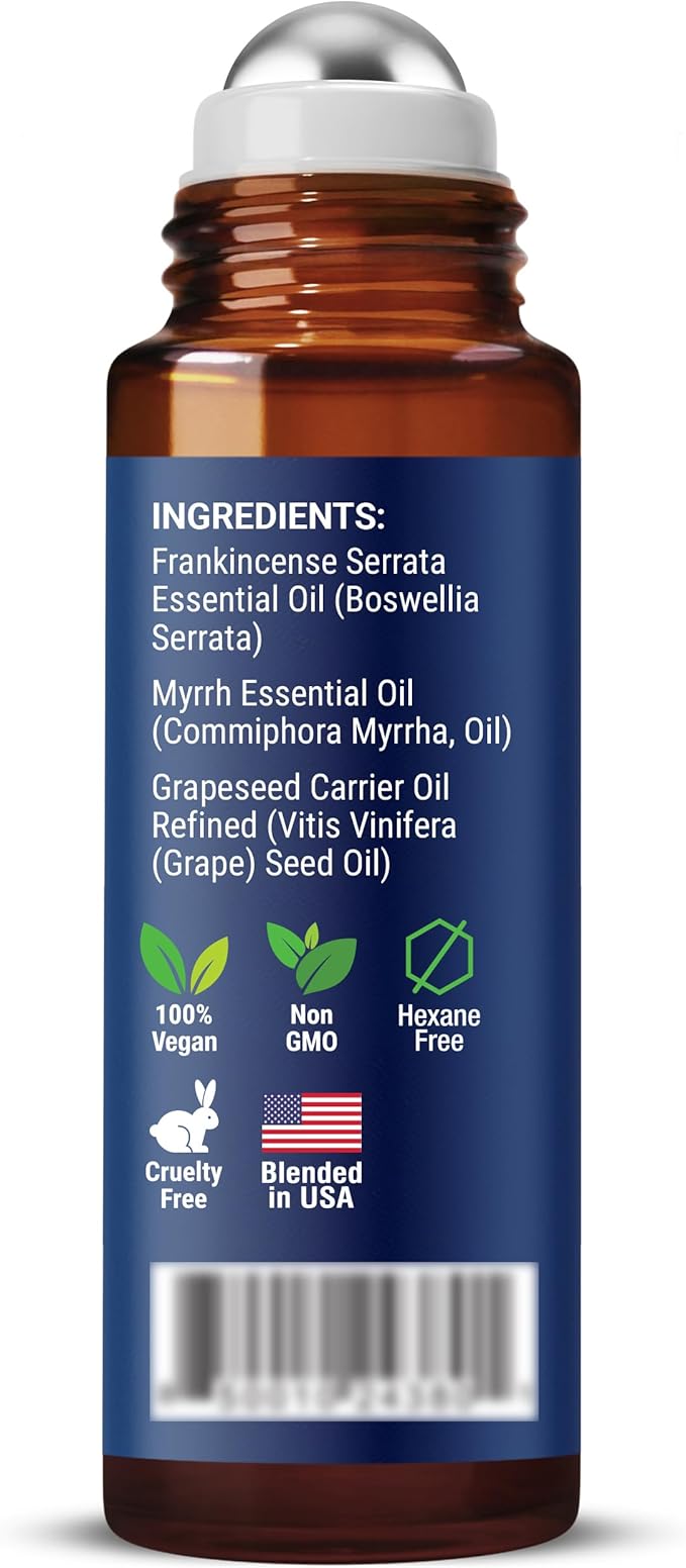 Frankincense & Myrrh Roll-On for Skin Care 10 ml - Aromatherapy & Wellness