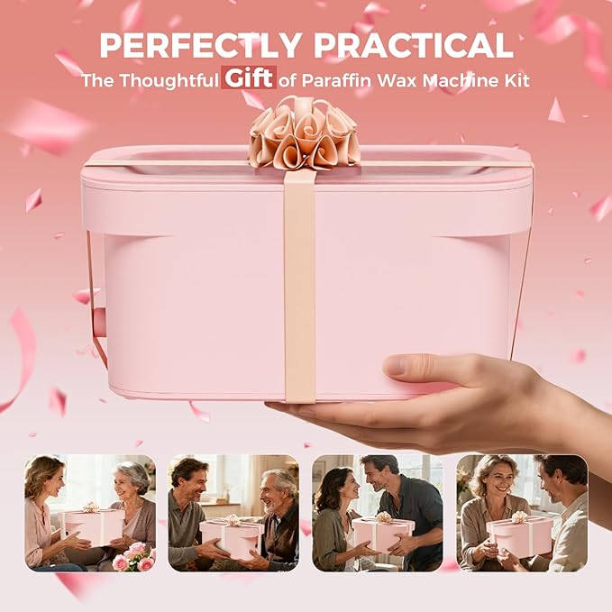 GIRLEARLE 7000ml Paraffin Wax Machine for Hands and Feet, Hand Wax Paraffin Machine Bath with 4.4 lbs Paraffin Wax Refills for Hands, Feet, Elbows & Body to Relieve Stiff Muscles & Joints