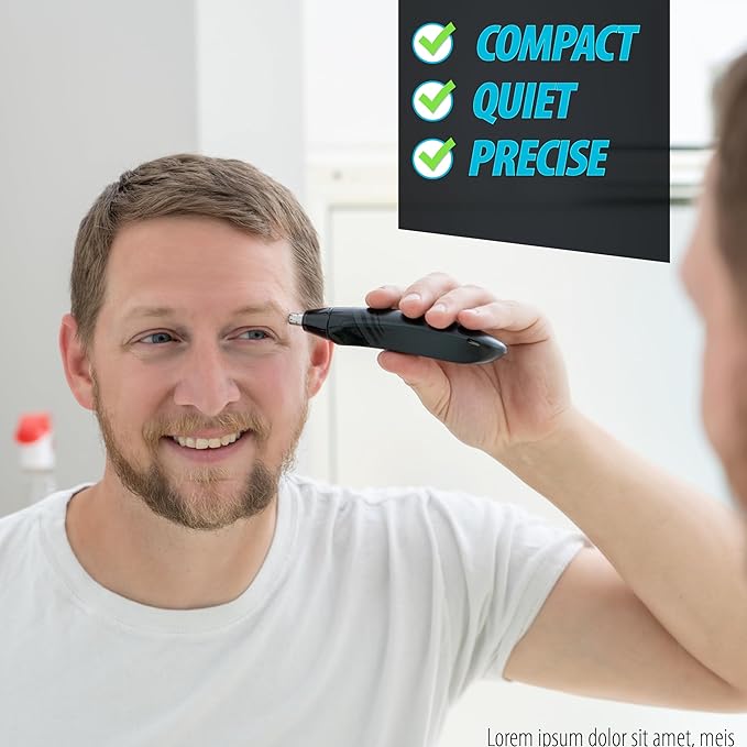 Nose Hair Trimmer for Men Women - Electric Nose Hair Clipper with Replaceable Stainless Steel Blade, Powerful 8000RPM Motor, Wet/Dry Use, Travel Lock, Portable Design USB Rechargeable