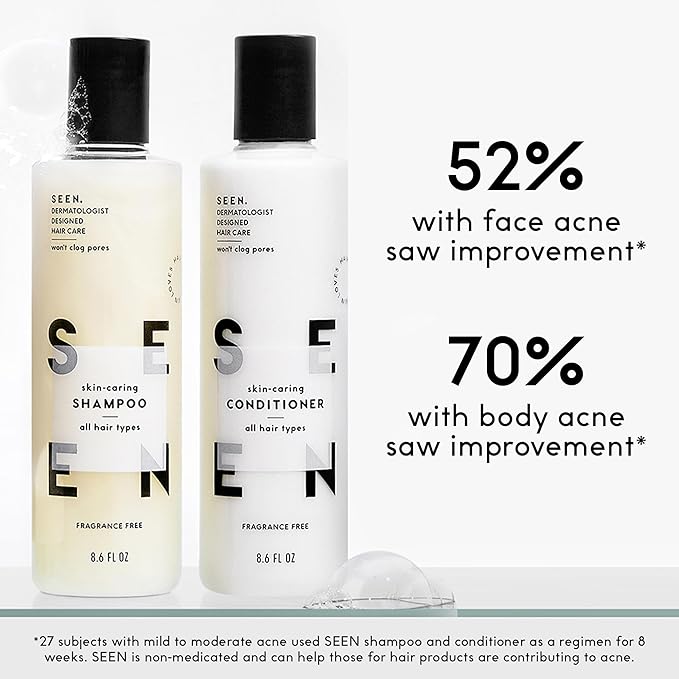 SEEN Discovery Kit - Fragrance Free - Non-Comedogenic Hair Set- Dermatologist-Developed - Safe for Sensitive, Eczema & Acne Prone Skin