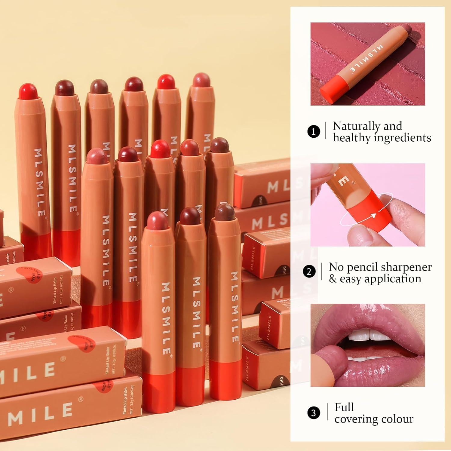 Plum Lip Tint & Gloss 3-in-1 Multi-Use Stick, Cream Blush Eyeshadow Base, Waterproof & Transfer-Proof Lip Stain, All-Day Hydrating Wear #Pink