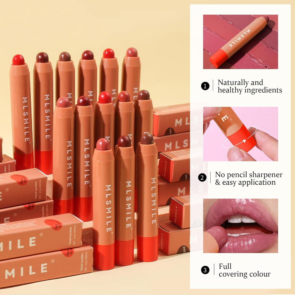 Plum Lip Tint & Gloss 3-in-1 Multi-Use Stick, Cream Blush Eyeshadow Base, Waterproof & Transfer-Proof Lip Stain, All-Day Hydrating Wear #Pink