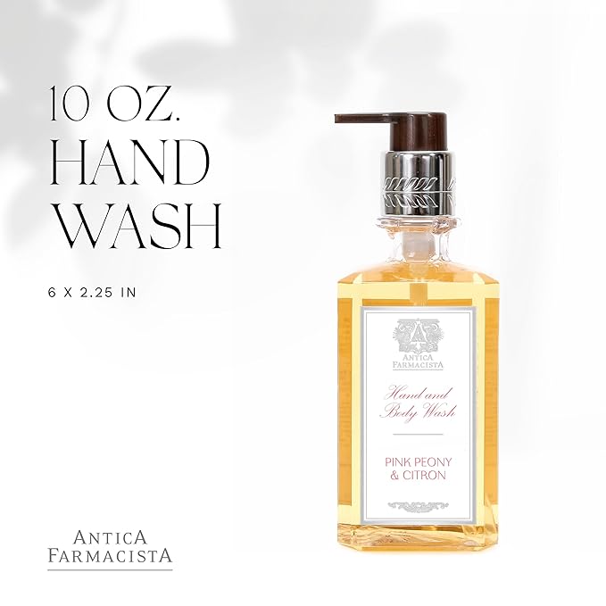 Antica Farmacista Hand & Body Wash - Luxury Nourishing & Hydrating Hand Cleansing Wash - Bath & Body Gift - Peonia, Gardenia & Rosa, 10 fl oz