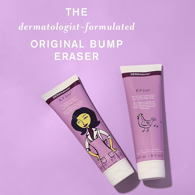 DERMAdoctor KP Bump Eraser Scrub + Lotion, Keratosis Pilaris, 8 oz Each