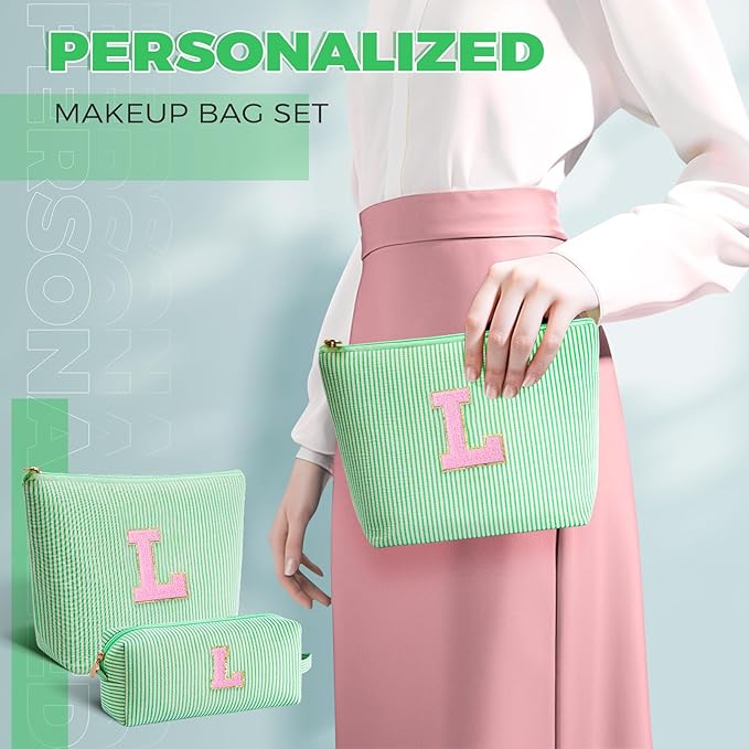 Btffitting Gifts for Teen Girls Women - Birthday Gifts for 10 11 12 13 14 15 16 17 18 Years Old Girl,Makeup Bag Cosmetic Bag,Teacher Gift Trendy Stuff Toiletry Bag - Green,L