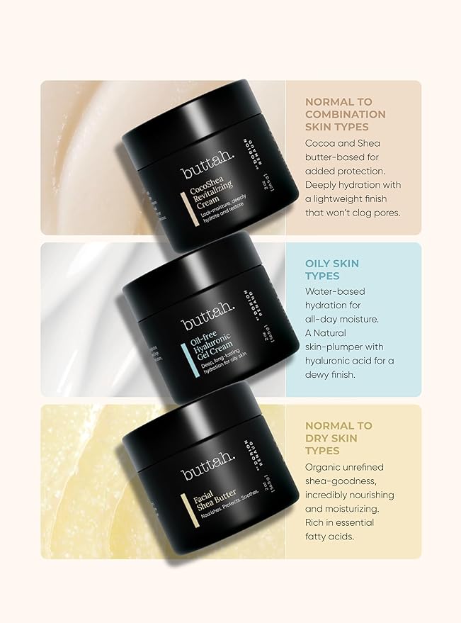 Buttah Skin 3pc Transforming Skincare Kit for Melanin | Rich Skin Revitalizing CocoShea Cream Moisturizer 2 oz | 15% Vitamin C Serum 1 oz | Buttah Cleanser 3.4 oz | Black Founded Skincare