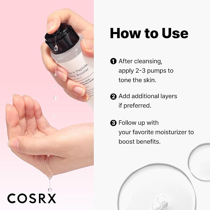 COSRX 6X Peptide Collagen Skin Booster Toner Serum for Dull Skin, 5.07 oz