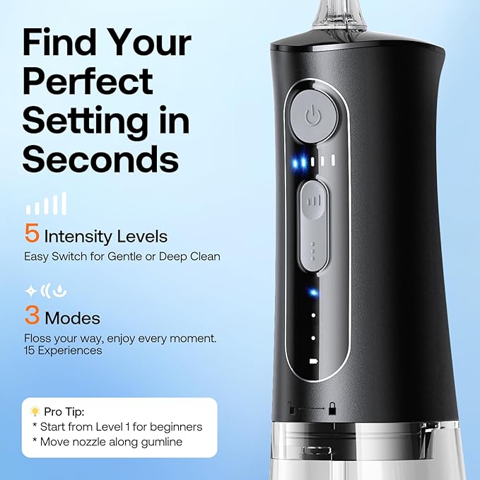 Bitvae Water Dental Flosser for Teeth, Cordless Water Teeth Cleaner Picks