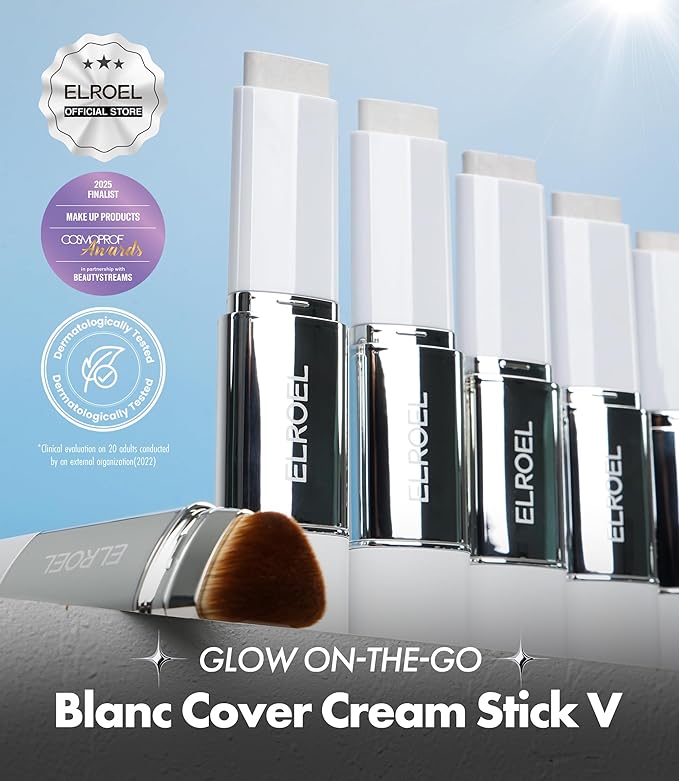 ELROEL Blanc Cover Cream Stick V White - Korean Foundation (#200 Fair)