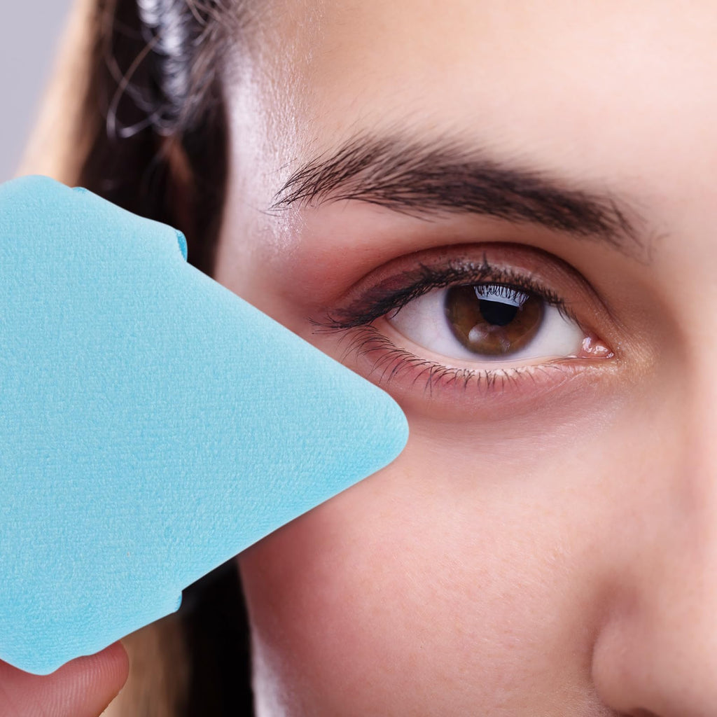 Powder Puff Daubigny 6 PCS Makeup Puff Face Soft Triangle Powder Puffs for Loose Powder Mineral Powder Body Powder Velour Cosmetic Foundation Sponges Blender Makeup Tools(Blue)