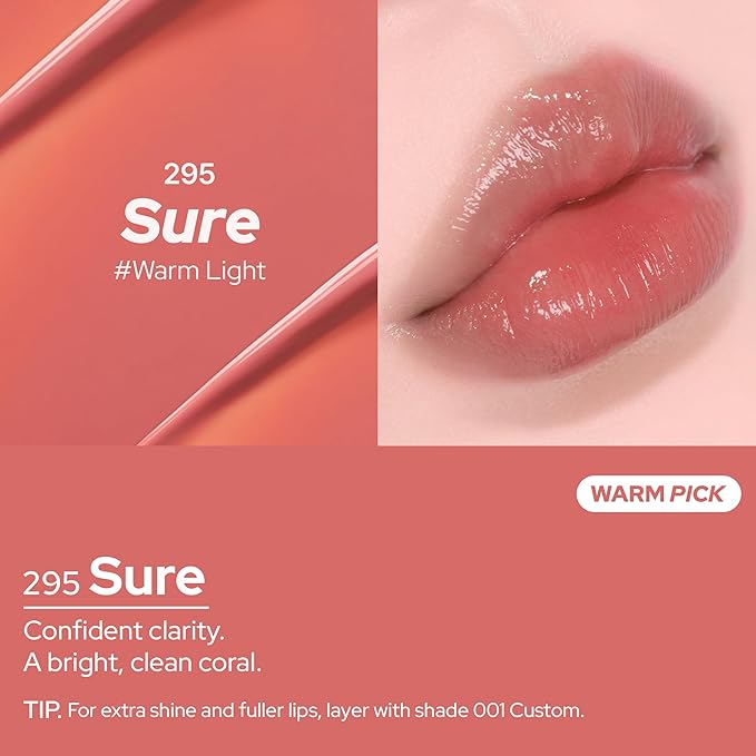 Oddtype Unframed Hydro Blow Tint – 295 Sure | Hydrating Gloss Lip Tint | 0.3 fl oz / 9 g | Korean Beauty