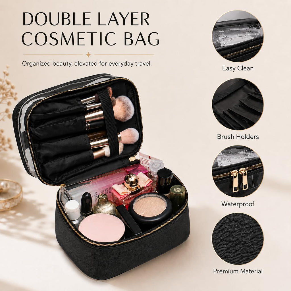 imerelez Travel Makeup Bag Makeup Organizer Bag Cosmetic Bag Makeup Bags for Women Cosmetics Cases Portable Waterproof Foldable
