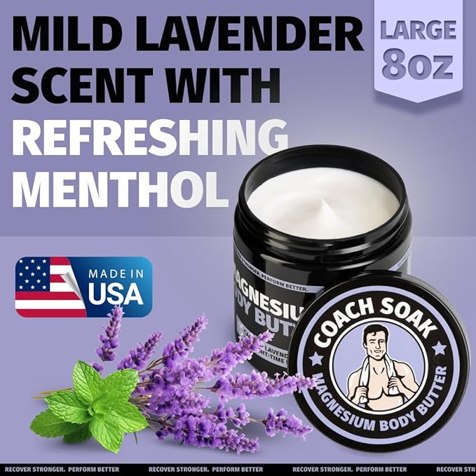 Coach Soak Nighttime Magnesium Body Butter - 8 oz, Lavender