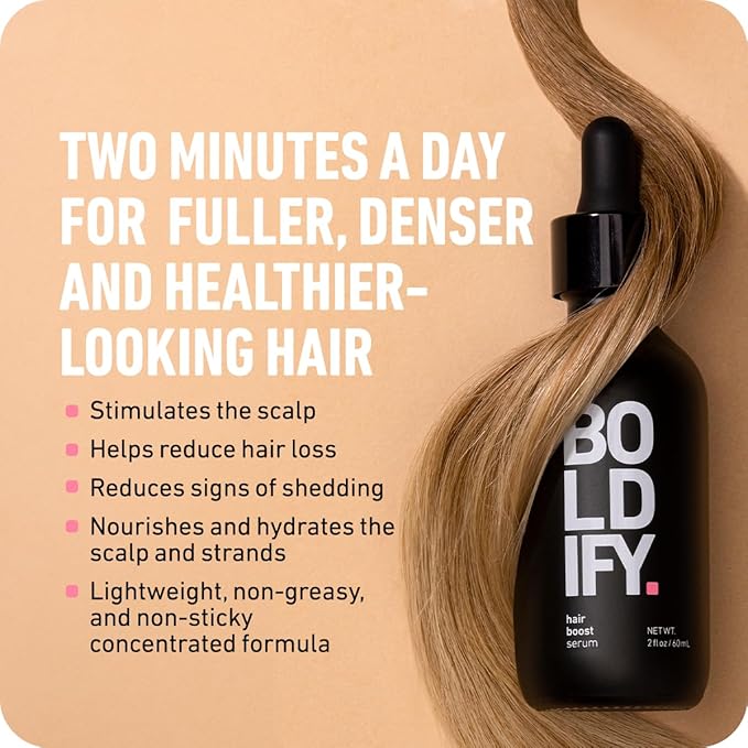 BOLDIFY Hair Growth Serum, Scalp Treatment for Thicker Hair for Women & Men