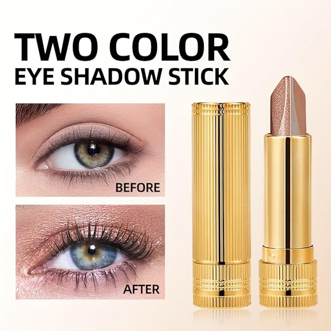 MooGlamor 6 Pcs Glitter Two-Color Eyeshadow Stick Set for Women Eye Makeup