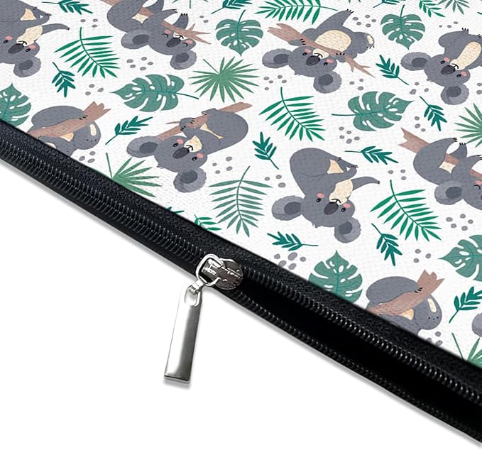 Givotin Small Makeup Bag for Purse Cute Canvas Waterproof Cosmetic Bags for Women Zipper Travel Toiletry Pouch-Koala Makeup Bags