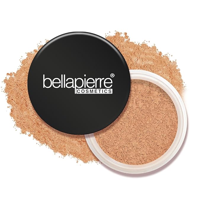 bellapierre Mineral Foundation SPF 15 - Loose Powder Foundation, Full Coverage Mineral Makeup with Matte Finish, Vegan, Cruelty Free, Hypoallergenic, Oil Free, Talc Free, 0.32 oz - Honey