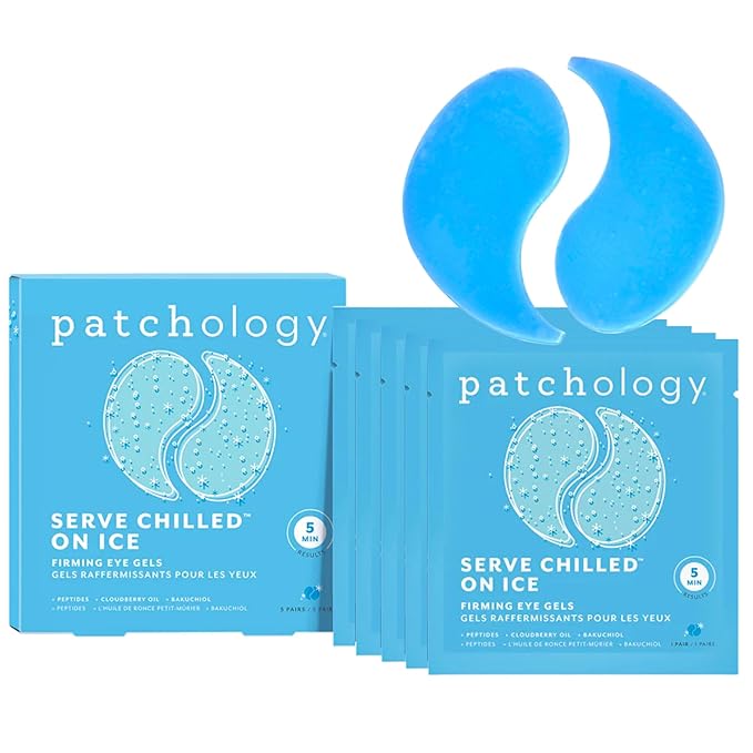 Patchology On Ice Cooling Blue Under Eye Patches for Puffy Eyes | 5pk