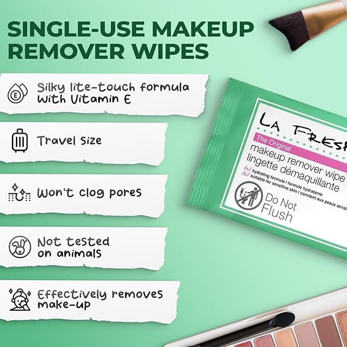 LA Fresh Makeup Remover Wipes With Vitamin E, 1200 Count