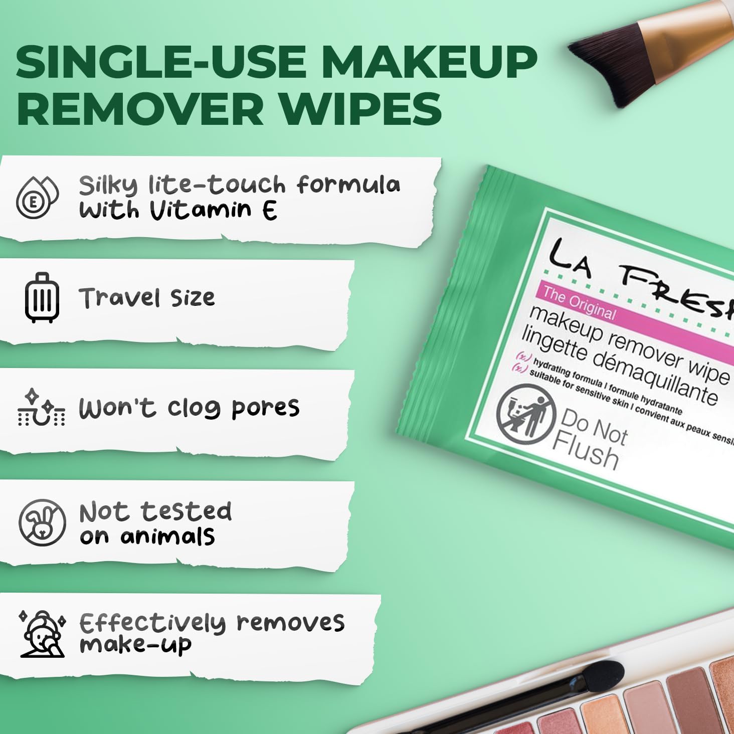 LA Fresh Makeup Remover Wipes With Vitamin E, 200 Count