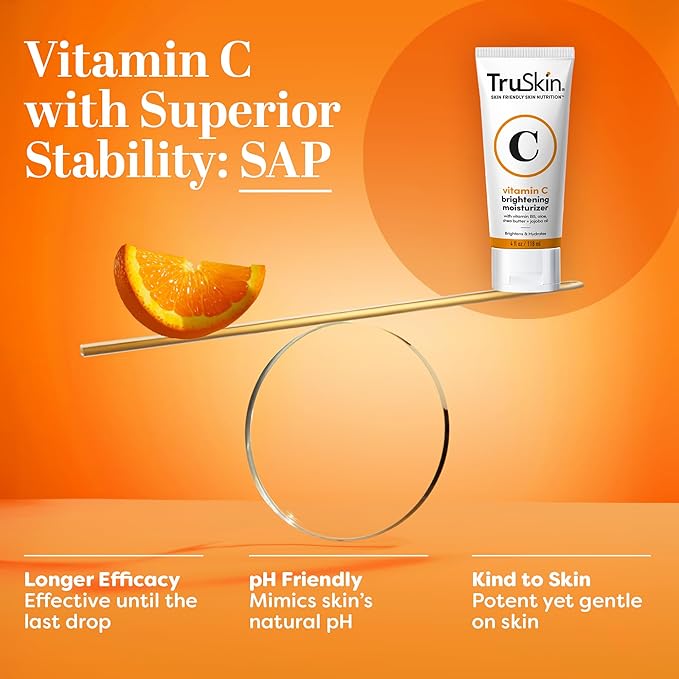 TruSkin Vitamin C Face Cream - Brightening Daily Moisturizer, 2 fl oz