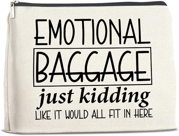 UPNEGE Funny Emotional Baggage Makeup Bag Gifts for Women Friends Bestie Soul Sister BFF, Cosmetic Bag Zipper Makeup Pouch