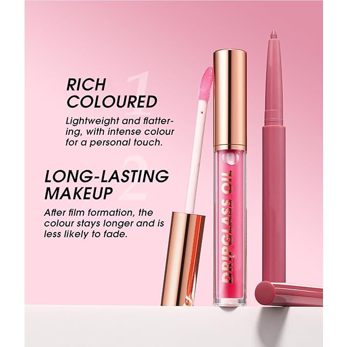 Hyesamyo Pink Lip Liner Waterproof Lip Kit With Lip Liner and Gloss Long Lasting Pluming Smudge proof Highly Pigmented Lip Liner Set with Lipgloss (09# Pink)