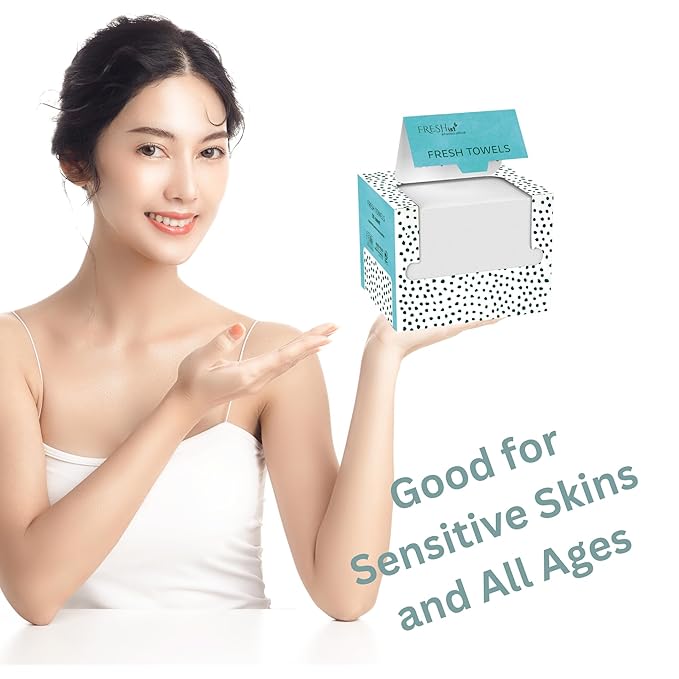 FRESHist FRESH TOWELS Disposable Face Towels, Makeup Removal Face Towelettes & Dry Wipes, 150 Ct, 3 Pack