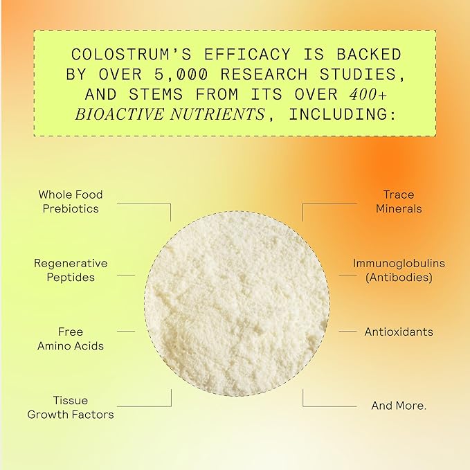 ARMRA Colostrum Powder | Blood Orange | Gut Health & Bloating | Skin & Hair | Immunity | Keto, Gluten & Fat-Free | 90 Servings