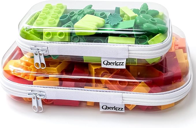 Gberlczz Clear Hard Zipper Case for Storage, Durable Clear Zipper Pouches, Hard Plastic Zippered Pouch for Snacks Toy Travel Organizer
