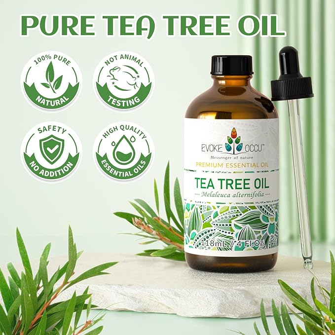 EVOKE OCCU Tea Tree Oil for Skin, Face, Toenail, Hair